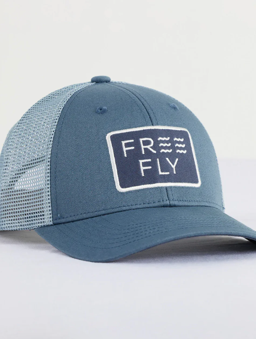 Youth Wave Trucker Hat - Slate Blue