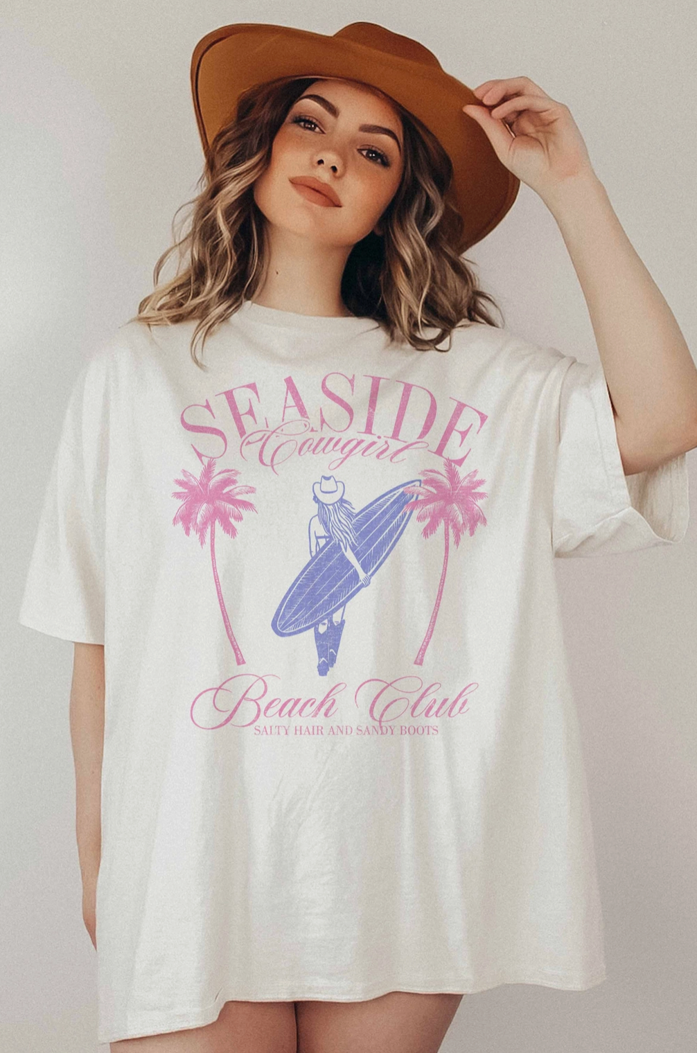 Seaside Cowgirl Beach Oversized Tee