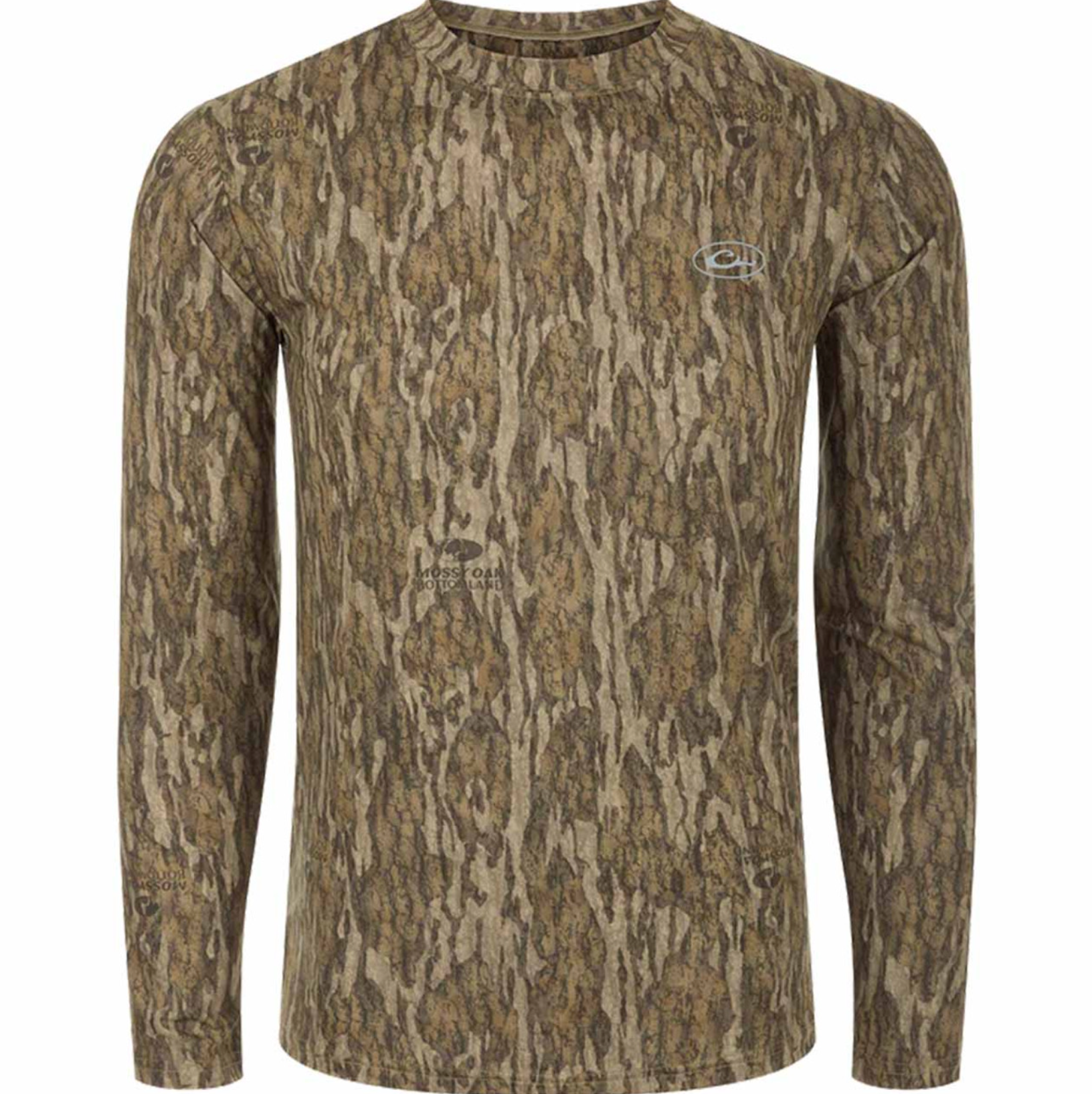Drake EST Camo Performance Crew L/S - Mossy Oak Bottomland