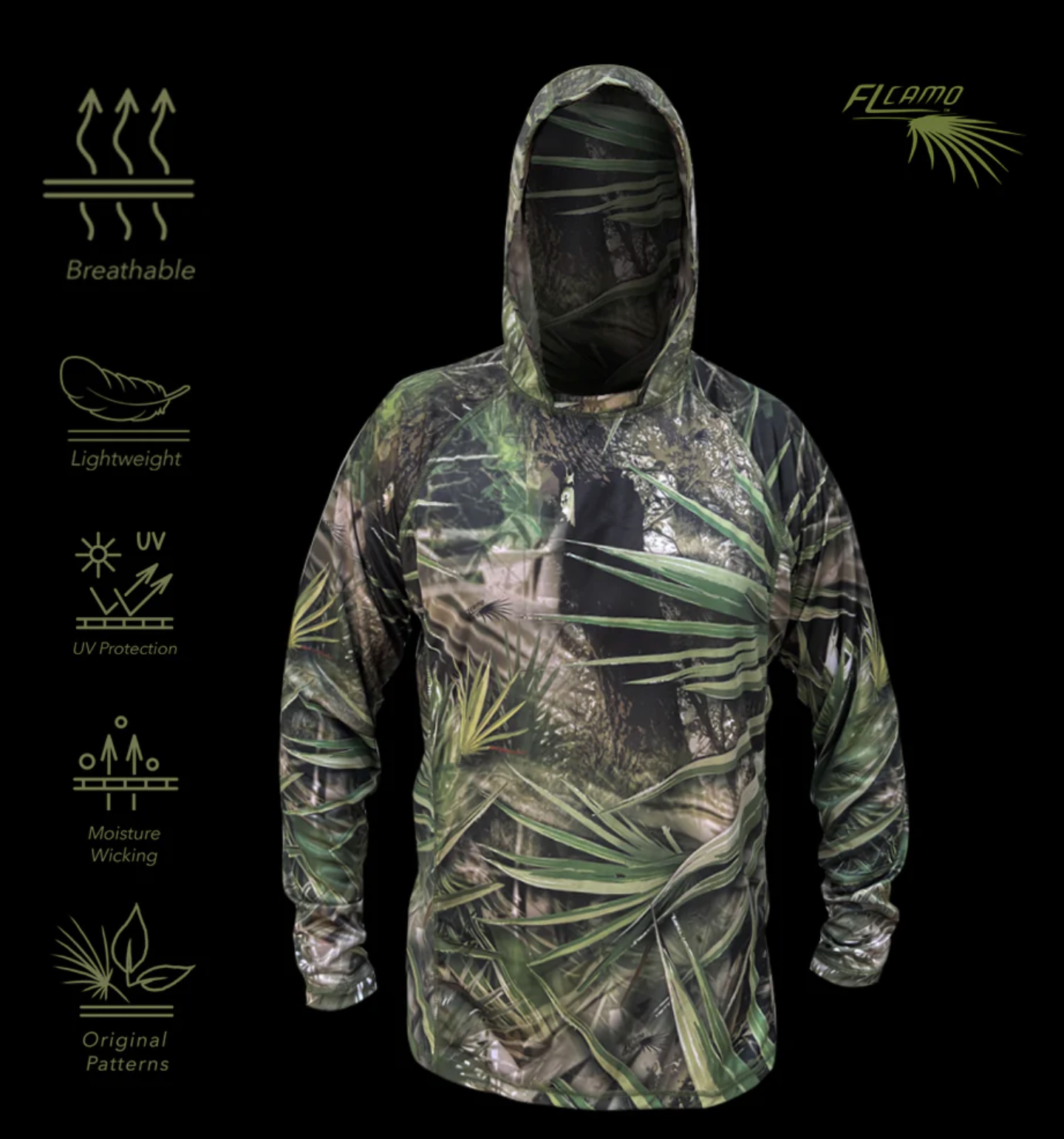 Palmetto - Lightweight Performance Long Sleeve Hooded Shirt