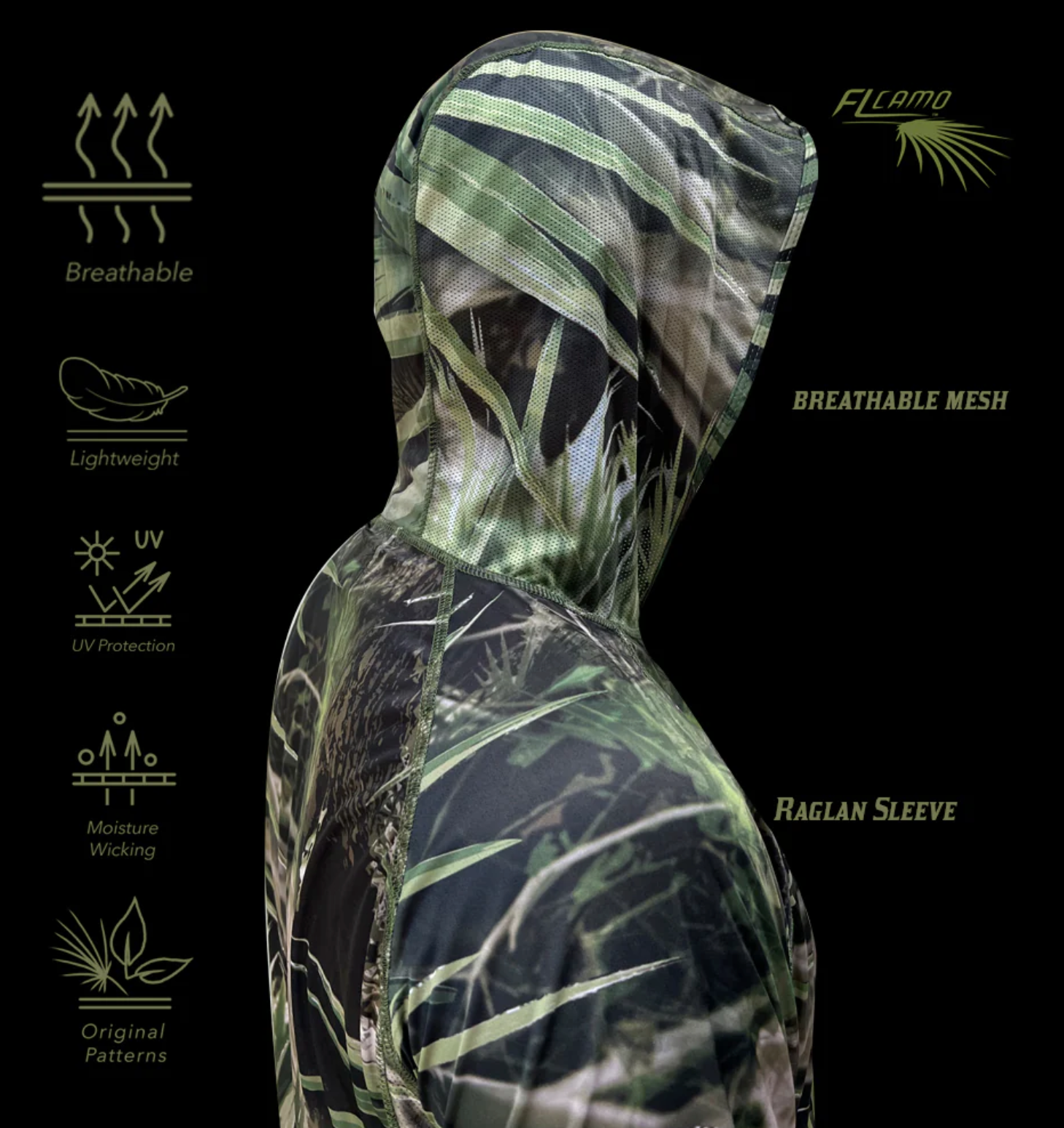 Palmetto - Lightweight Performance Long Sleeve Hooded Shirt