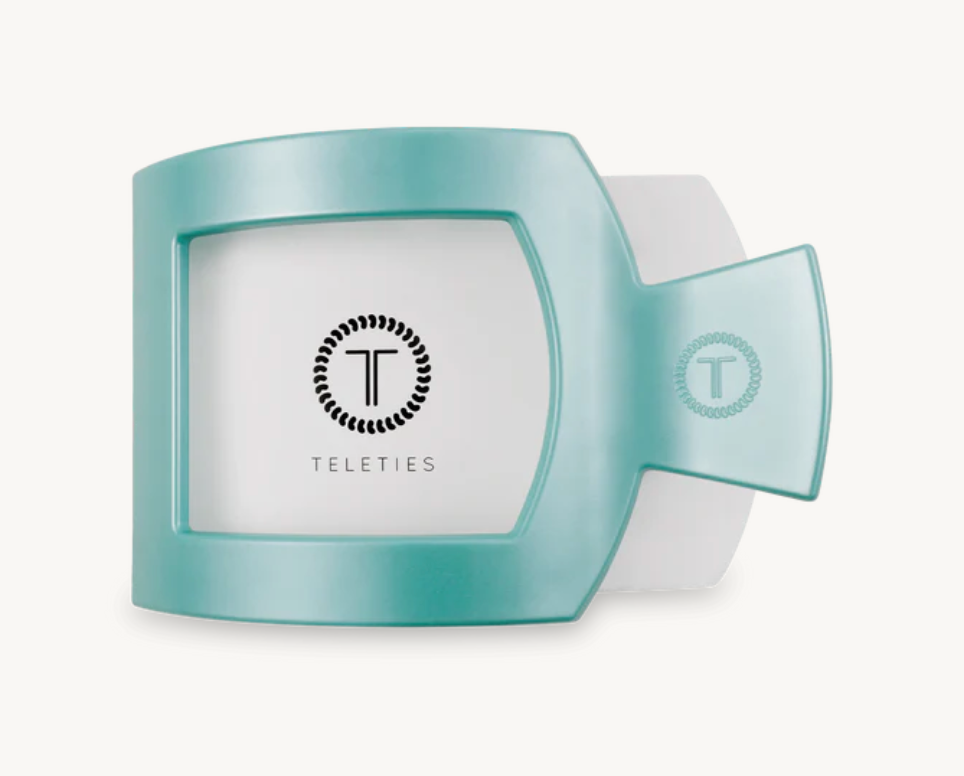 Totally Turquoise Flat Square Hair Clip