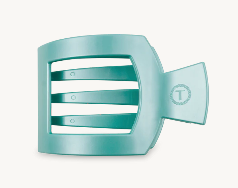 Totally Turquoise Flat Square Hair Clip