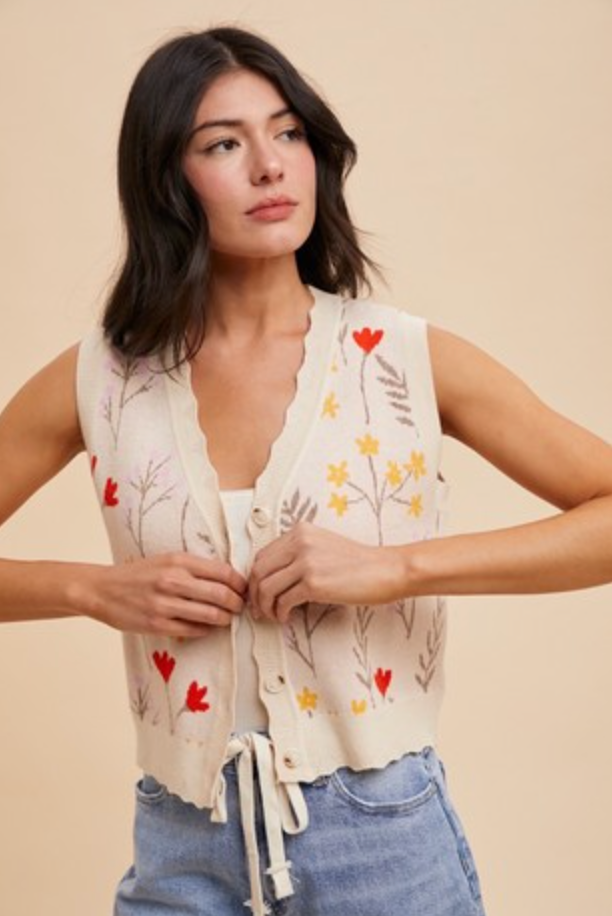 Wildflower Meadow Sweater Vest