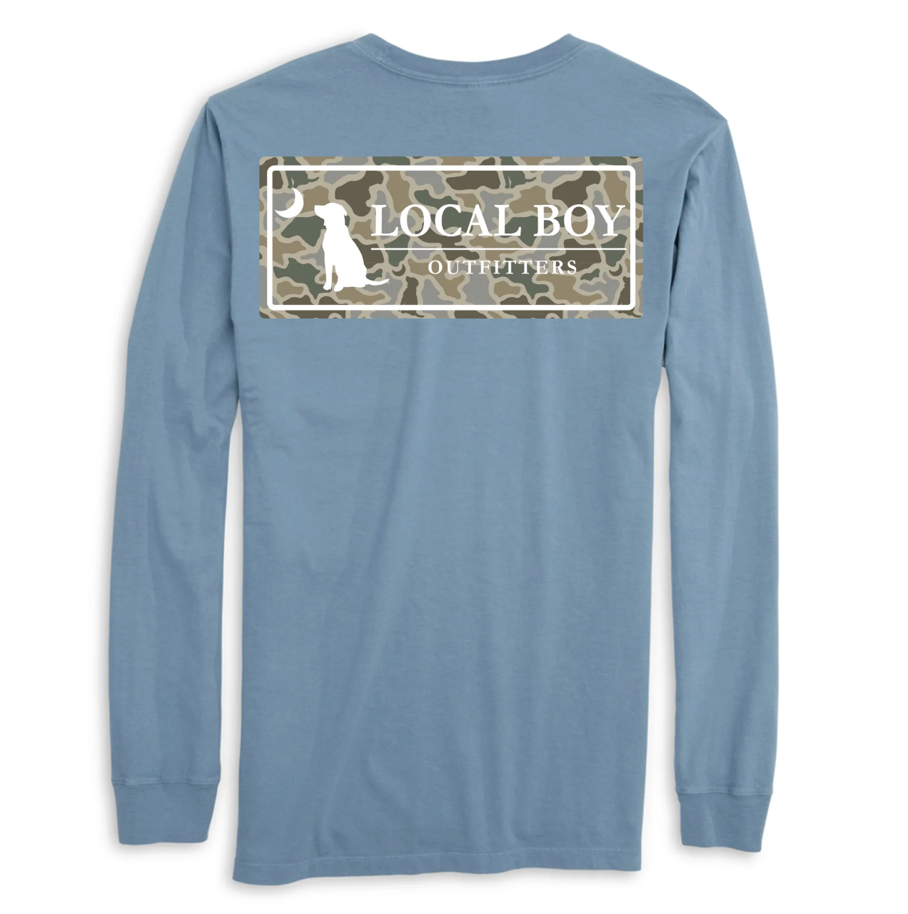 Youth Sand Dog & Moon Camo Plate LS Tee