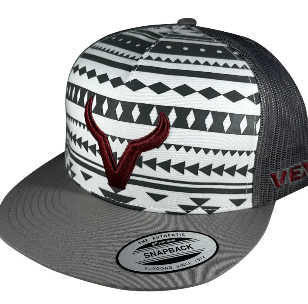 Vexil Brand - Maroon Icon - Grey/Aztec/Grey Mesh