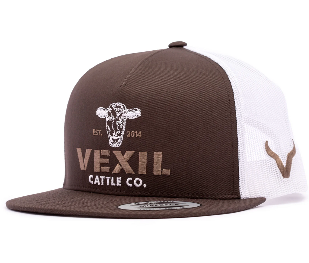 Vexil Cattle Co. - Est. 2014 - Wet Brown/White Mesh