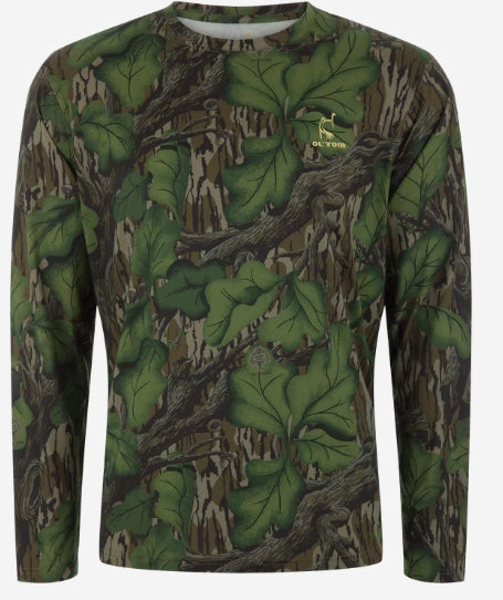 Performance Camo Long Sleeve Crew full foliage