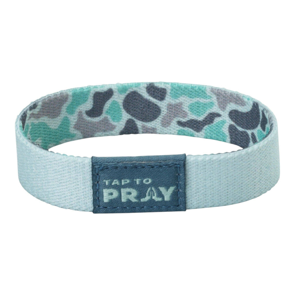 Tap To Pray® Wristband – River Rock Camo - Mint