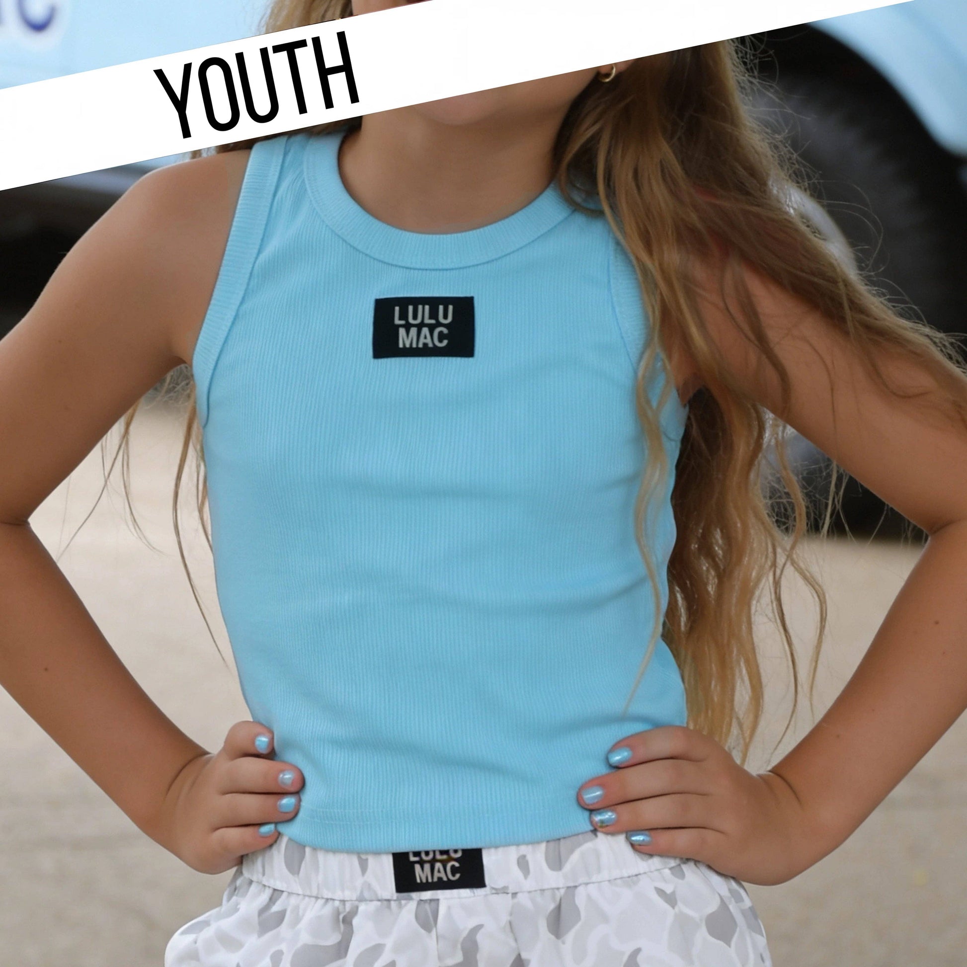 LULU MAC TURQ KIDS SOLID TANK