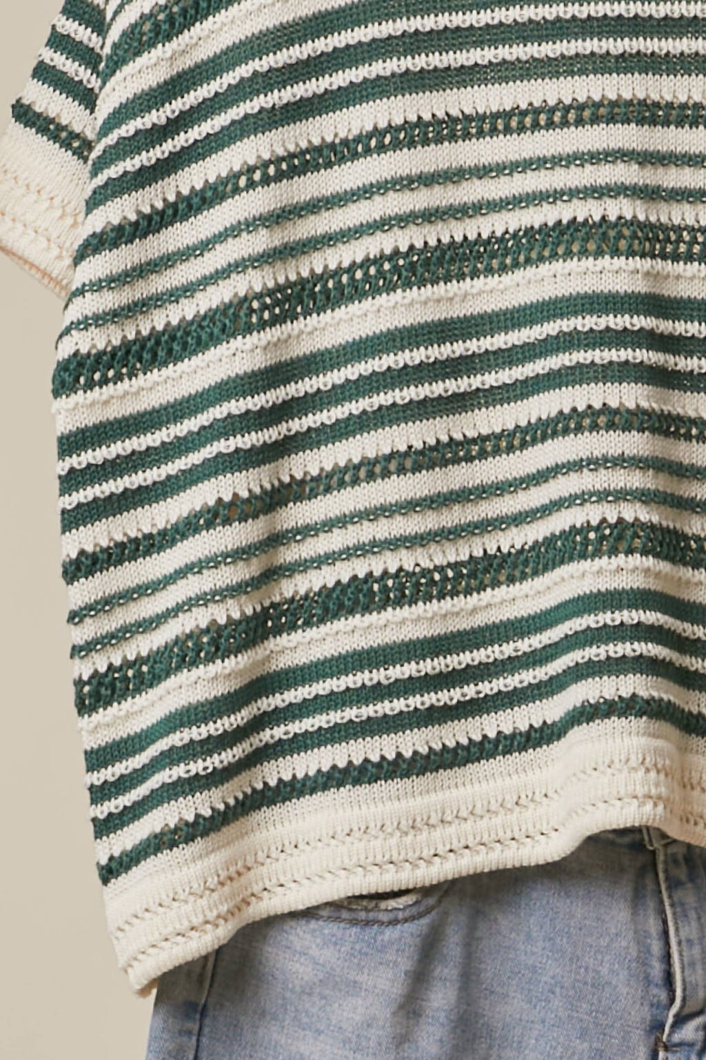 Emerald Stripe Knit Tee