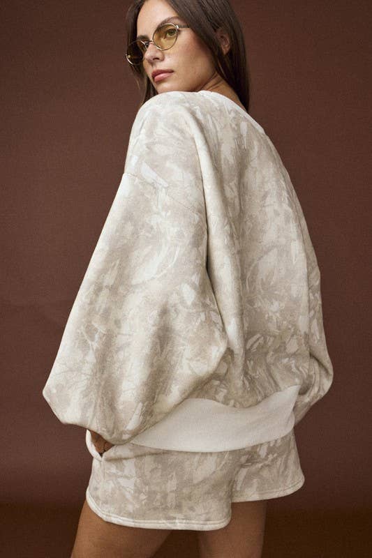 Woodland Camo Crewneck And Shorts