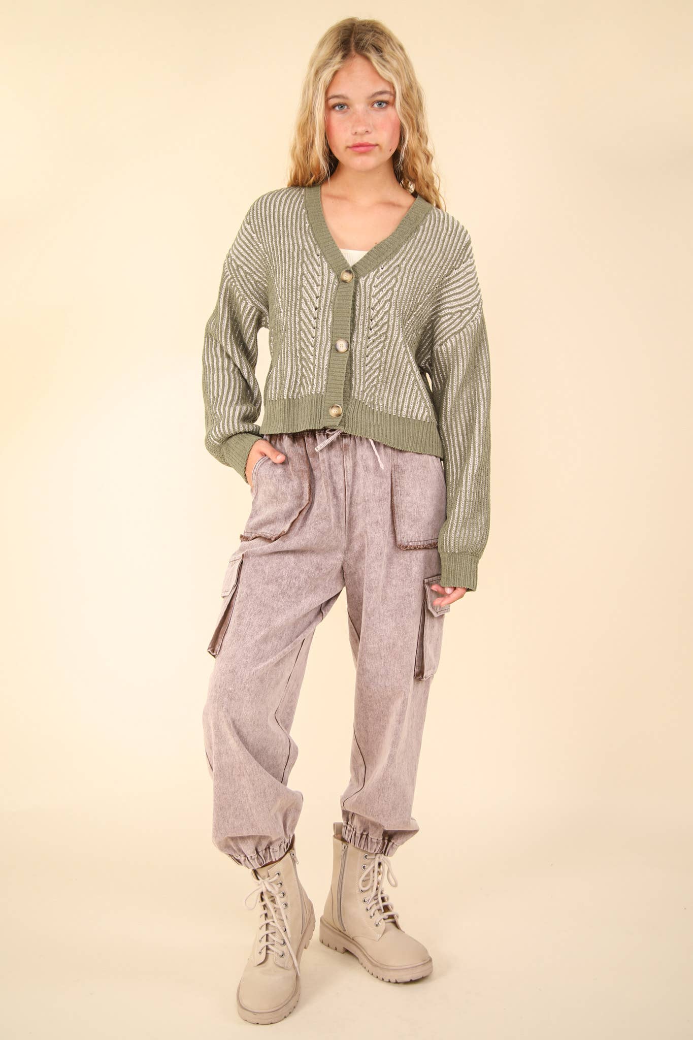 Forest Fade Button Down Cardigan – Plus