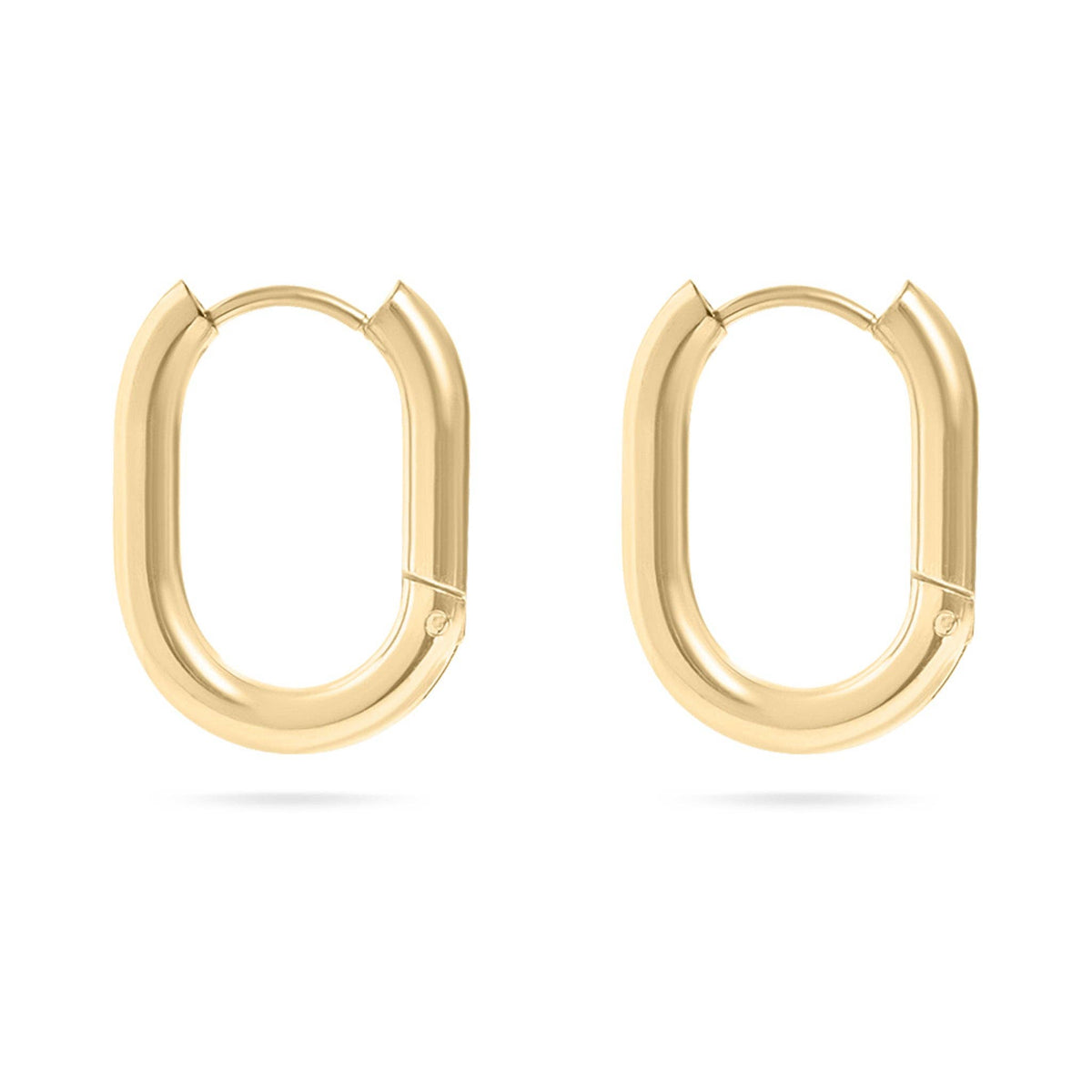 Oval Huggie Earrings