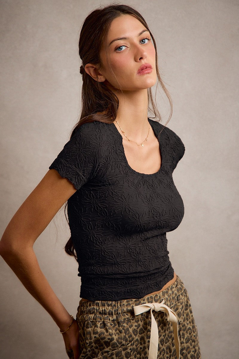 The Black Magnolia Top