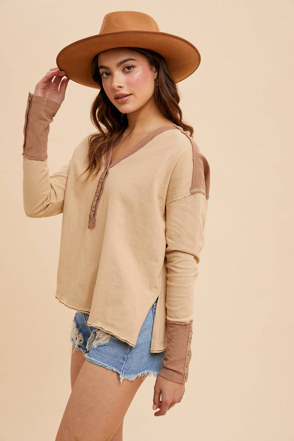 The Honey Creek Henley Top
