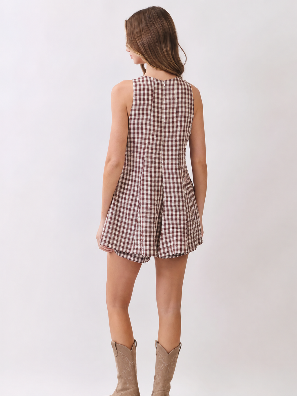 The Sweet Magnolia Gingham Romper