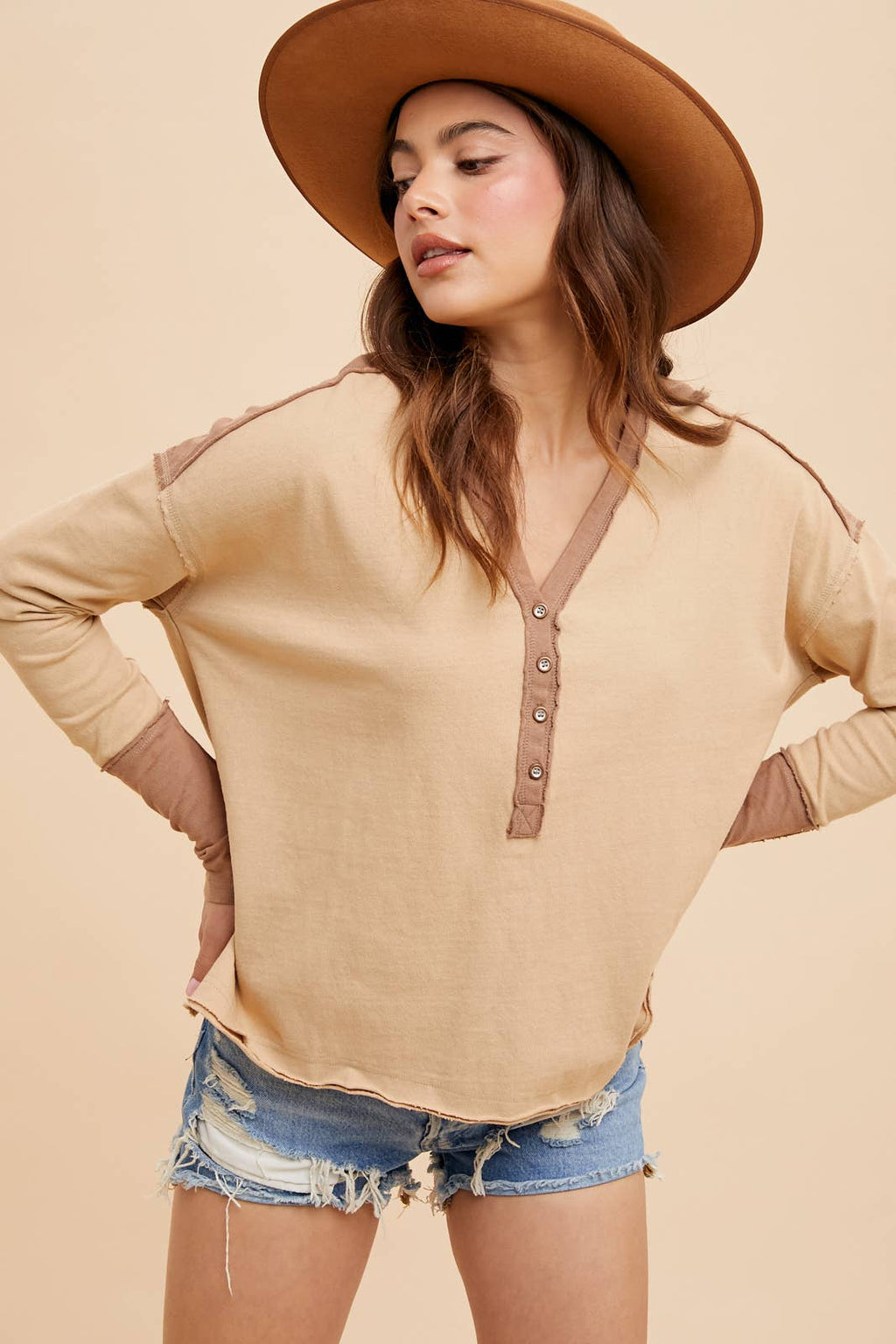The Honey Creek Henley Top