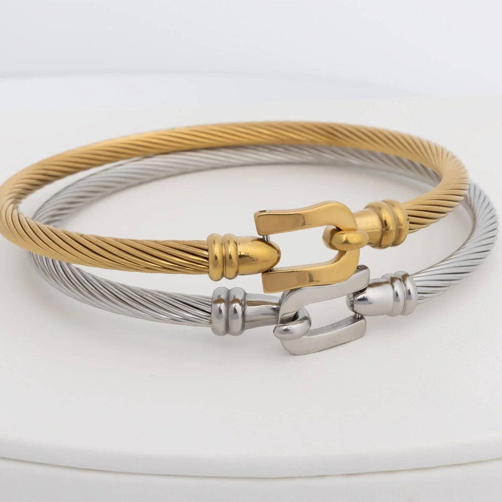 Buckle Clasp Bangle Bracelet